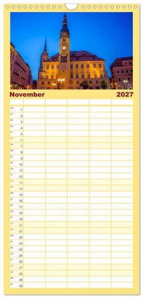 Produktbild: Familienplaner 2027 - Bautzen - Sorbisches Zentrum in der Oberlausitz mit 5 Spalten (Wandkalender, 21 x 45 cm) CALVENDO