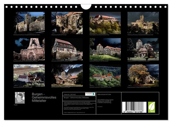 Produktbild: Burgen - Geheimnisvolles Mittelalter (Wandkalender 2026 DIN A4 quer), CALVENDO Monatskalender