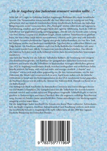 Produktbild: Die Israelitische Synode des Jahres 1871