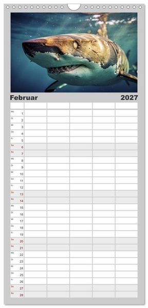 Produktbild: Familienplaner 2027 - Die Augen der Wildnis mit 5 Spalten (Wandkalender, 21 x 45 cm) CALVENDO