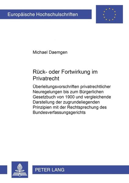 Produktbild: R&uuml;ck- oder Fortwirkung im Privatrecht