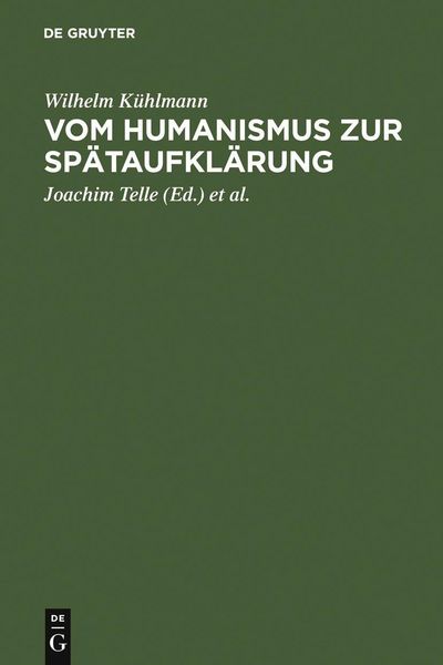Produktbild: Vom Humanismus zur Sp&auml;taufkl&auml;rung