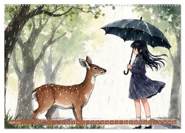 Produktbild: Manga-Momente (hochwertiger Premium Wandkalender 2026 DIN A2 quer), Kunstdruck in Hochglanz