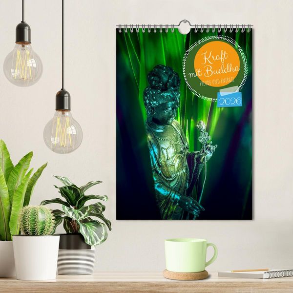 Produktbild: Kraft mit Buddha (Wandkalender 2026 DIN A4 hoch), CALVENDO Monatskalender