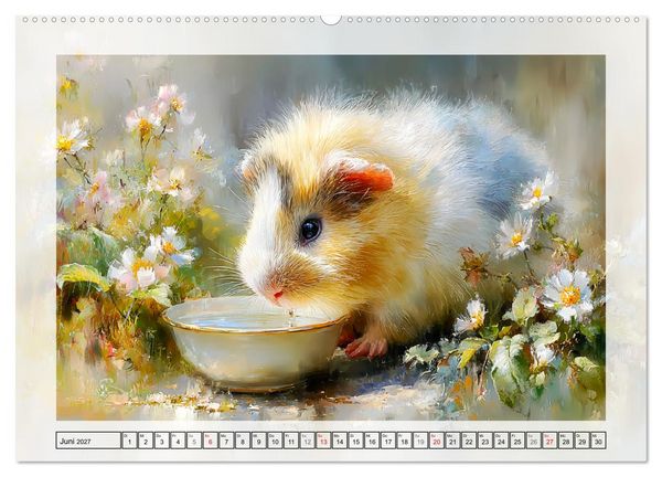 Produktbild: Meerschweinchen. Bezauberndes Gartengl&uuml;ck (Wandkalender 2027 DIN A2 quer), CALVENDO Monatskalender