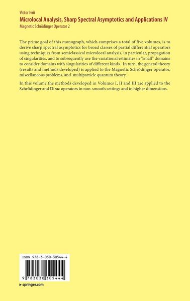 Produktbild: Microlocal Analysis, Sharp Spectral Asymptotics and Applications IV