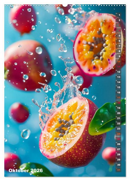 Produktbild: Fr&uuml;chtetraum - Jeden Monat eine fruchtige &Uuml;berraschung (Wandkalender 2026 DIN A2 hoch), CALVENDO Monatskalender