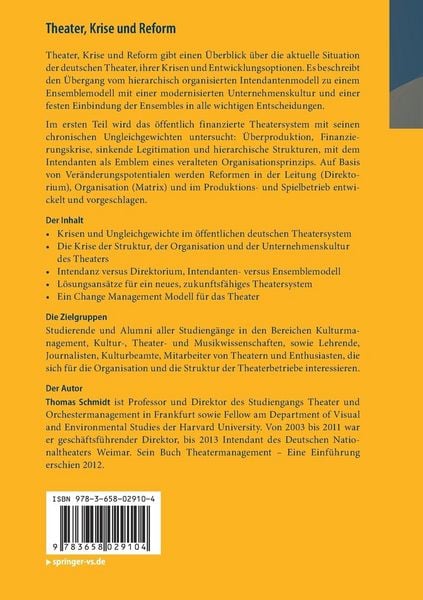 Produktbild: Theater, Krise und Reform