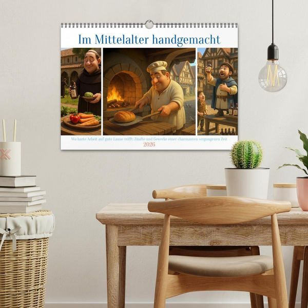 Produktbild: Im Mittelalter handgemacht (Wandkalender 2026 DIN A3 quer), CALVENDO Monatskalender
