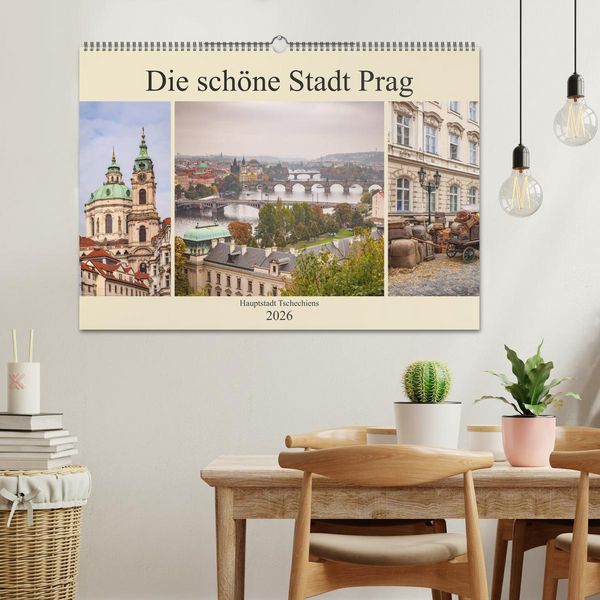 Produktbild: Die sch&ouml;ne Stadt Prag (Wandkalender 2026 DIN A2 quer), CALVENDO Monatskalender