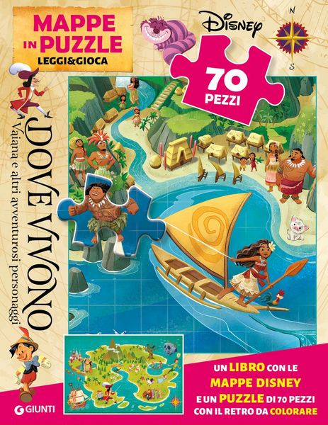 Produktbild: Dove vivono Vaiana e altri amici d'avventura. Mappe in puzzle. Leggi&Gioca
