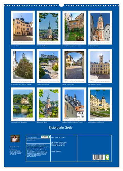 Produktbild: Elsterperle Greiz (Wandkalender 2026 DIN A2 hoch), CALVENDO Monatskalender