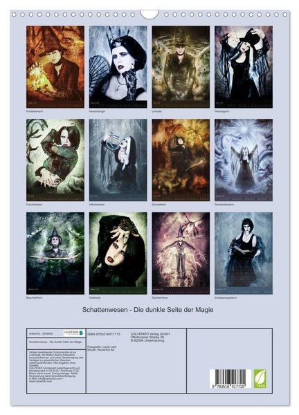 Produktbild: Schattenwesen - Die dunkle Seite der Magie (Wandkalender 2026 DIN A3 hoch), CALVENDO Monatskalender