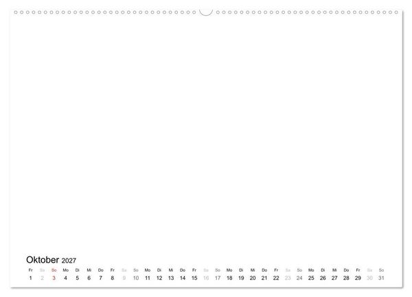 Produktbild: Bastelkalender - Weiss (Wandkalender 2027 DIN A2 quer), CALVENDO Monatskalender