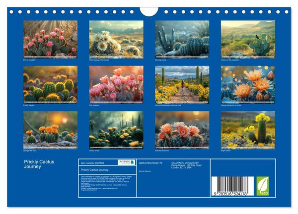 Produktbild: Prickly Cactus Journey (Wall Calendar 2026 DIN A4 landscape), CALVENDO 12 Month Wall Calendar