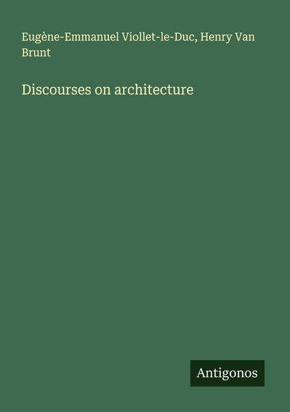 Produktbild: Discourses on architecture