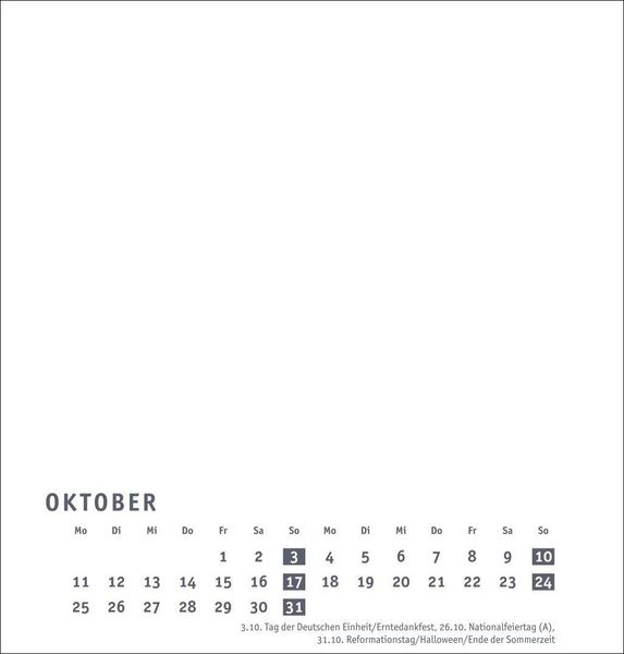 Produktbild: Premium-Bastelkalender wei&szlig; mittel 2027