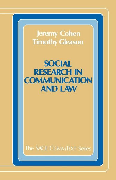 Produktbild: Social Research in Communication and Law