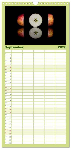 Produktbild: Familienplaner 2026 - Fr&uuml;chte dreigeteilt mit 5 Spalten (Wandkalender, 21 x 45 cm) CALVENDO
