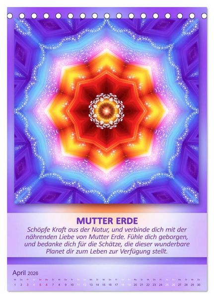 Produktbild: Light Energy Mandalas - Kalender - Vol. 2 (Tischkalender 2026 DIN A5 hoch), CALVENDO Monatskalender