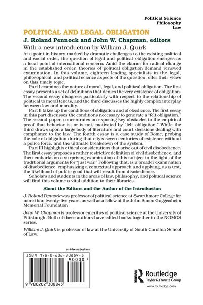 Produktbild: Political and Legal Obligation