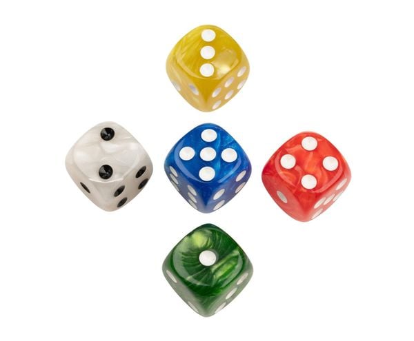 Produktbild: W&uuml;rfel, 16 mm pearl, 50er Beutel