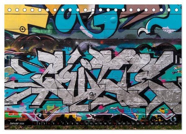 Produktbild: Streetart am Wiener Donaukanal (Tischkalender 2026 DIN A5 quer), CALVENDO Monatskalender