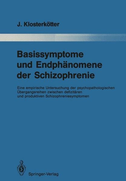 Produktbild: Basissymptome und Endph&auml;nomene der Schizophrenie