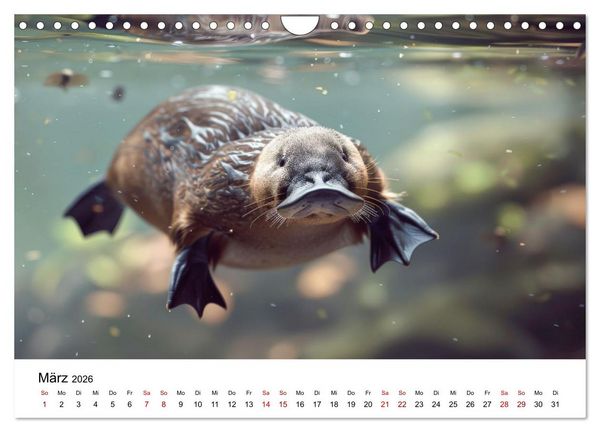 Produktbild: Wildes Down Under: Tiere des Australischen Kontinents (Wandkalender 2026 DIN A4 quer), CALVENDO Monatskalender
