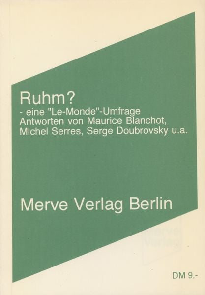 Produktbild: Ruhm?