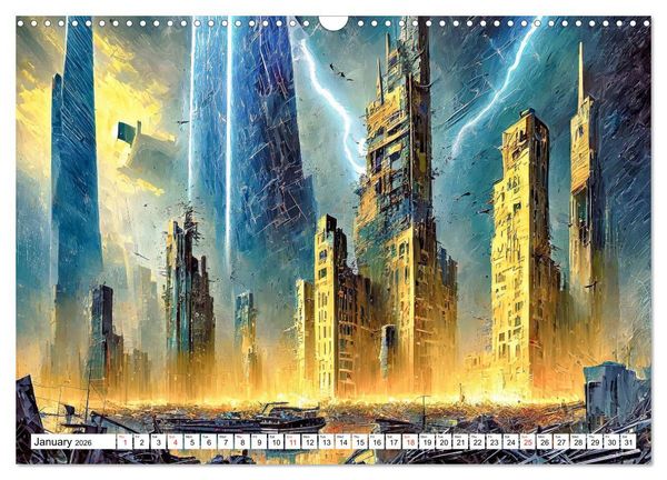 Produktbild: Braun, W: Bizarre Poetry of Doom (Wall Calendar 2026 DIN A3