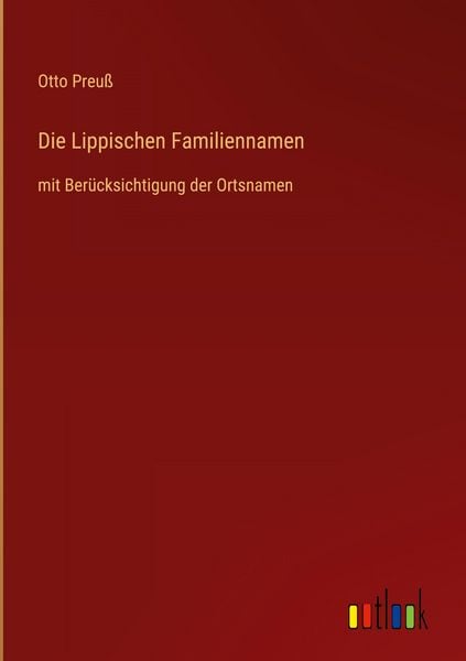 Produktbild: Die Lippischen Familiennamen
