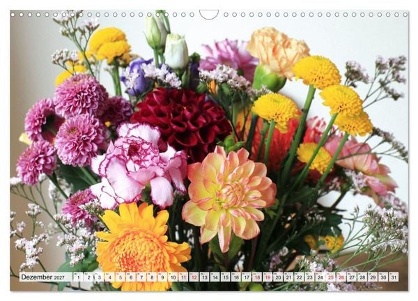 Produktbild: Blumen, bunt gemischt (Wandkalender 2027 DIN A3 quer), CALVENDO Monatskalender