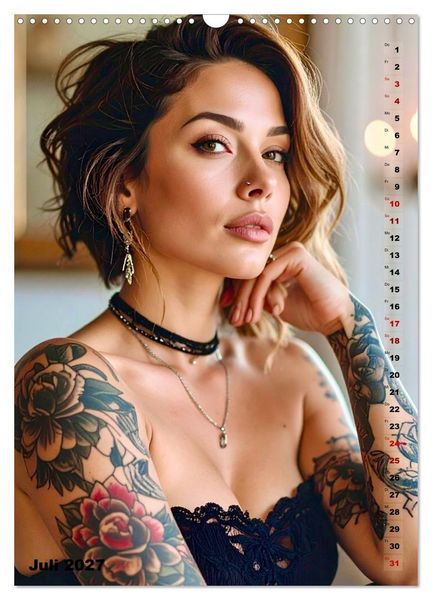 Produktbild: Tattoo Beautys (Wandkalender 2027 DIN A3 hoch), CALVENDO Monatskalender
