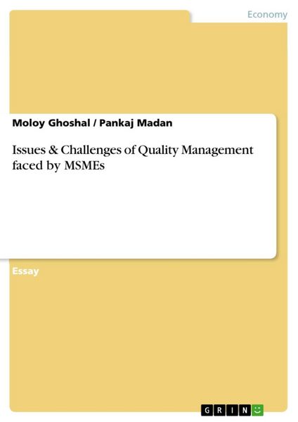 Produktbild: Issues & Challenges of Quality Management faced by MSMEs