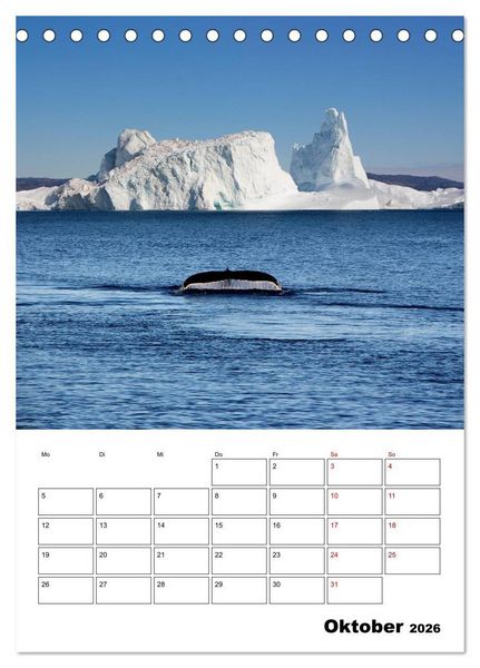 Produktbild: Die Eisberge von Ilulissat (Tischkalender 2026 DIN A5 hoch), CALVENDO Monatskalender