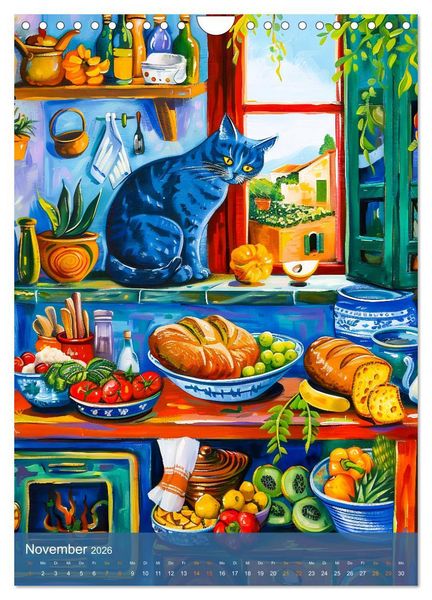 Produktbild: Katzenleben in Farbe - Witzige Szenen aus dem Katzenalltag (Wandkalender 2026 DIN A4 hoch), CALVENDO Monatskalender