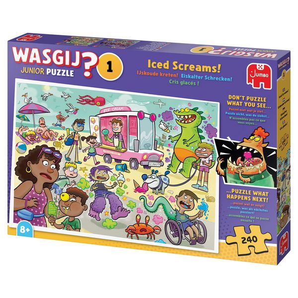 Produktbild: Wasgij Junior 1 - Eiskalter Schrecken! (Puzzle 240 Teile)