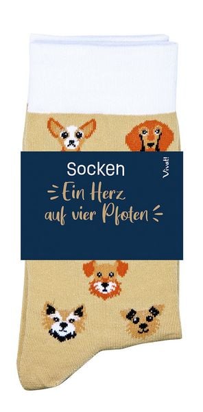 Produktbild: Socken f&uuml;r Hundeliebhaber &raquo;Ein Herz auf vier Pfoten&laquo;