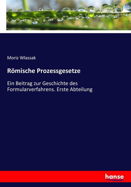 Produktbild: R&ouml;mische Prozessgesetze