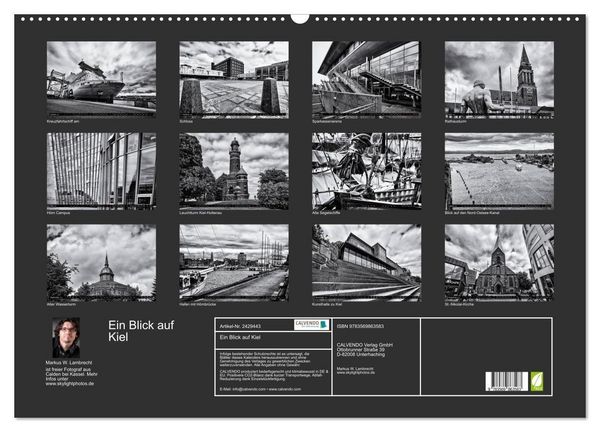 Produktbild: Ein Blick auf Kiel (Wandkalender 2027 DIN A2 quer), CALVENDO Monatskalender