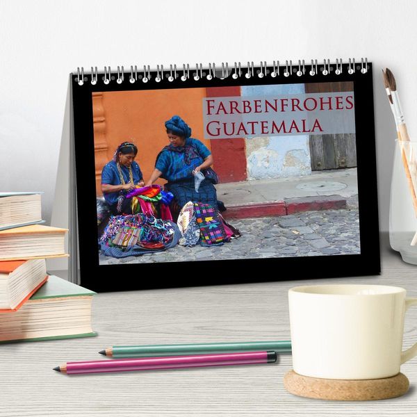 Produktbild: Farbenfrohes Guatemala (Tischkalender 2026 DIN A5 quer), CALVENDO Monatskalender