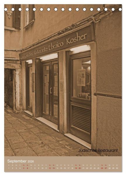 Produktbild: Das Ghetto Venedigs (Tischkalender 2026 DIN A5 hoch), CALVENDO Monatskalender