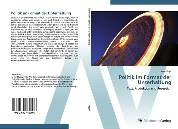 Produktbild: Politik im Format der Unterhaltung