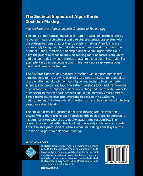 Produktbild: The Societal Impacts of Algorithmic Decision-Making