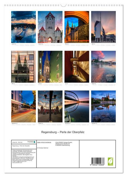 Produktbild: Regensburg &ndash; Perle der Oberpfalz (hochwertiger Premium Wandkalender 2026 DIN A2 hoch), Kunstdruck in Hochglanz