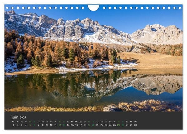 Produktbild: Lacs de montagne. Miroir des cimes (Calendrier mural 2027 DIN A4 vertical), CALVENDO calendrier mensuel