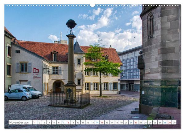Produktbild: Mulhouse - Das s&uuml;dliche Tor der els&auml;ssischen Weinstra&szlig;e (hochwertiger Premium Wandkalender 2026 DIN A2 quer), Kunstdruck in Hochglanz