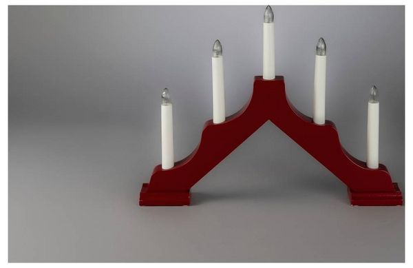 Produktbild: Konstsmide 2133-510 Holzleuchter Wei&szlig; LED Rot