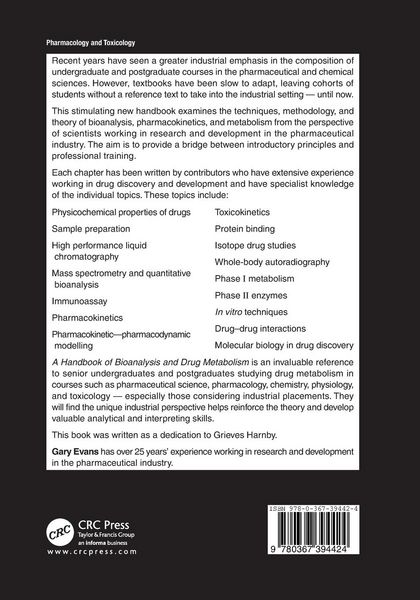 Produktbild: A Handbook of Bioanalysis and Drug Metabolism